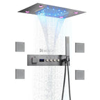 Thermostatic Solid Brass Shower Valve (Water-Powered LED Display)