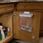 Tool-Free Over-Cabinet Trash Bag Holder