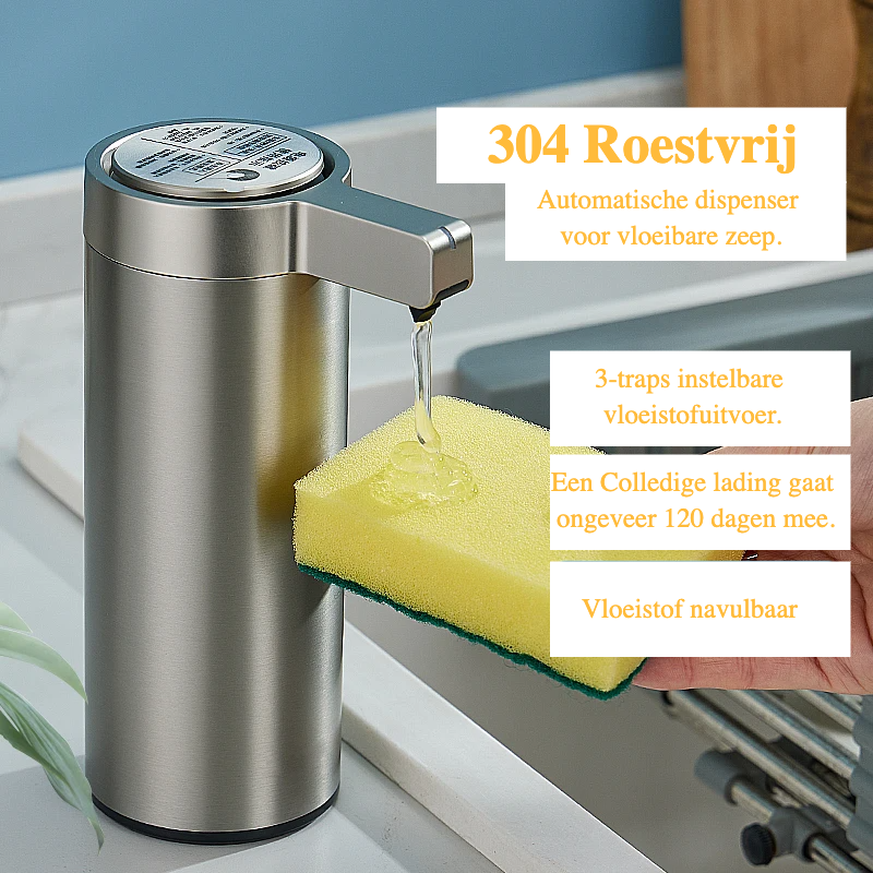 Touchless Infrared Sensor Stainless Steel Soap Dispenser (270 ml, Rechargeable)