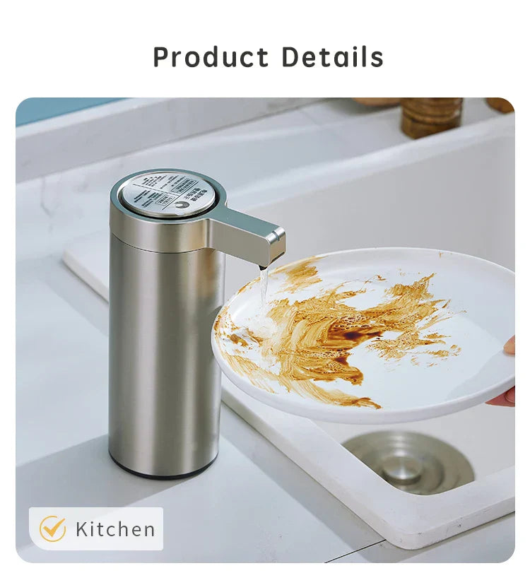 Touchless Infrared Sensor Stainless Steel Soap Dispenser (270 ml, Rechargeable)