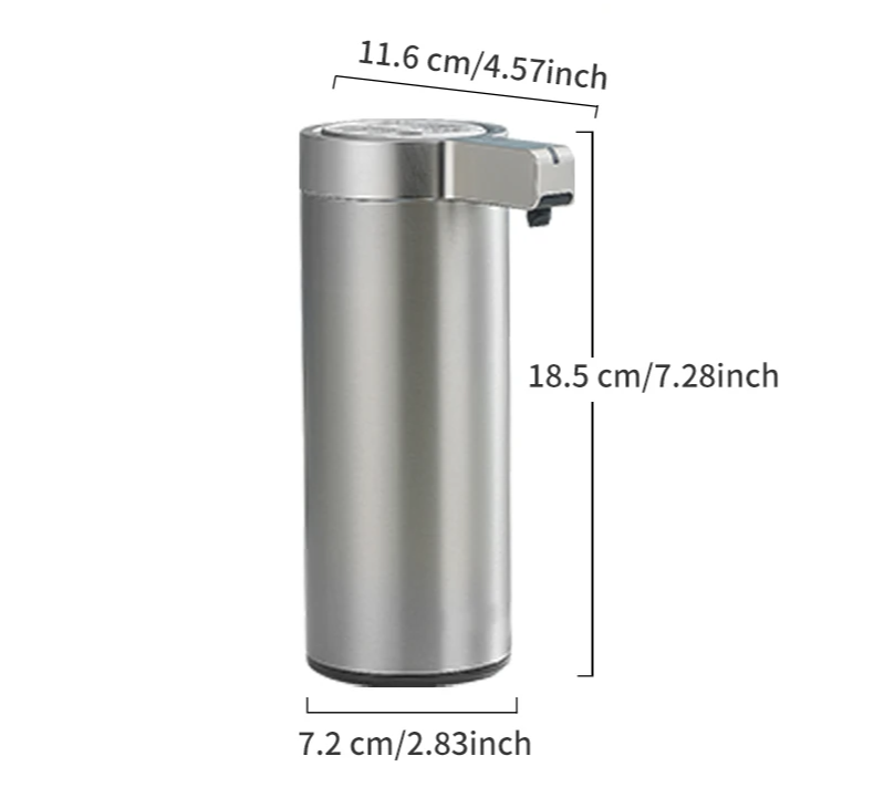Touchless Infrared Sensor Stainless Steel Soap Dispenser (270 ml, Rechargeable)