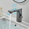 Touchless LED Temperature Bathroom Faucet (Single-Hole)