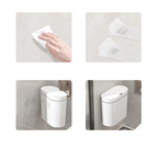 Touchless Sensor Wall-Mount Trash Can (9L)