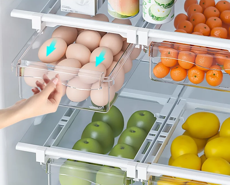 Transparent Under-Shelf Refrigerator Drawer