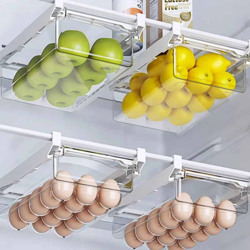 Transparent Under-Shelf Refrigerator Drawer
