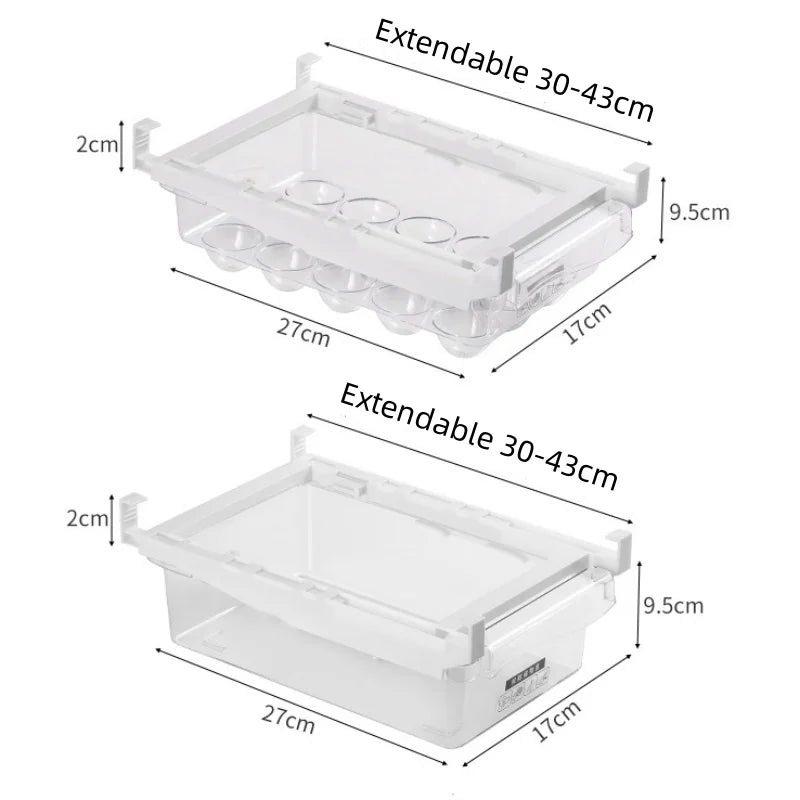 Transparent Under-Shelf Refrigerator Drawer