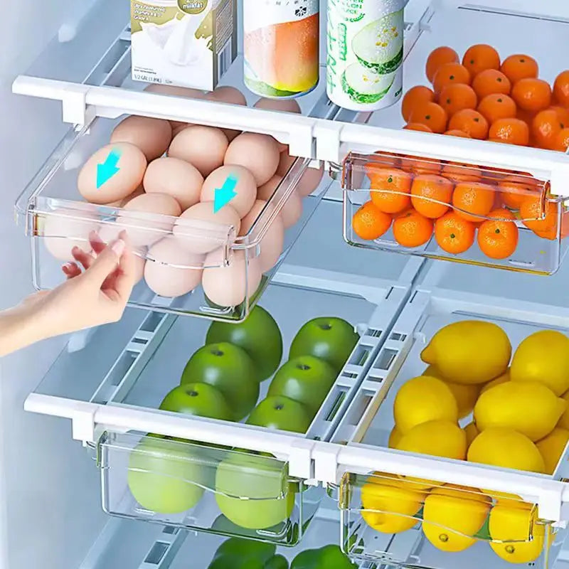 Transparent Under-Shelf Refrigerator Drawer
