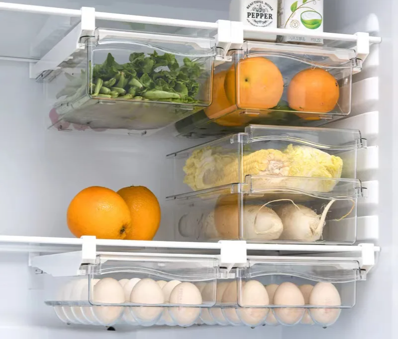 Transparent Under-Shelf Refrigerator Drawer