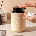 Travertine-Look Refillable Foaming Soap Dispenser