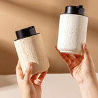 Travertine-Look Refillable Foaming Soap Dispenser