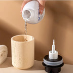 Travertine-Look Refillable Foaming Soap Dispenser