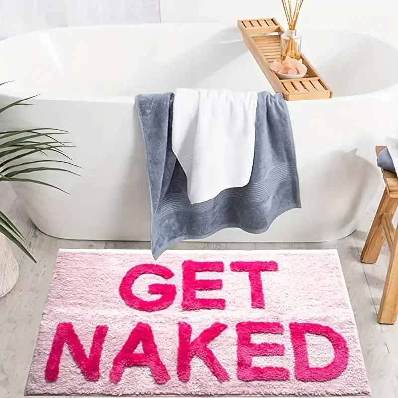 Tufted Non-Slip Polyester Bath Rug (Machine Washable)