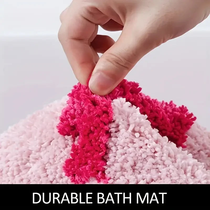 Tufted Non-Slip Polyester Bath Rug (Machine Washable)