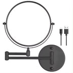 USB-C Rechargeable LED 10X Wall-Mounted Makeup Mirror