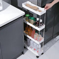 Ultra-Slim 4-Tier Rolling Storage Cart