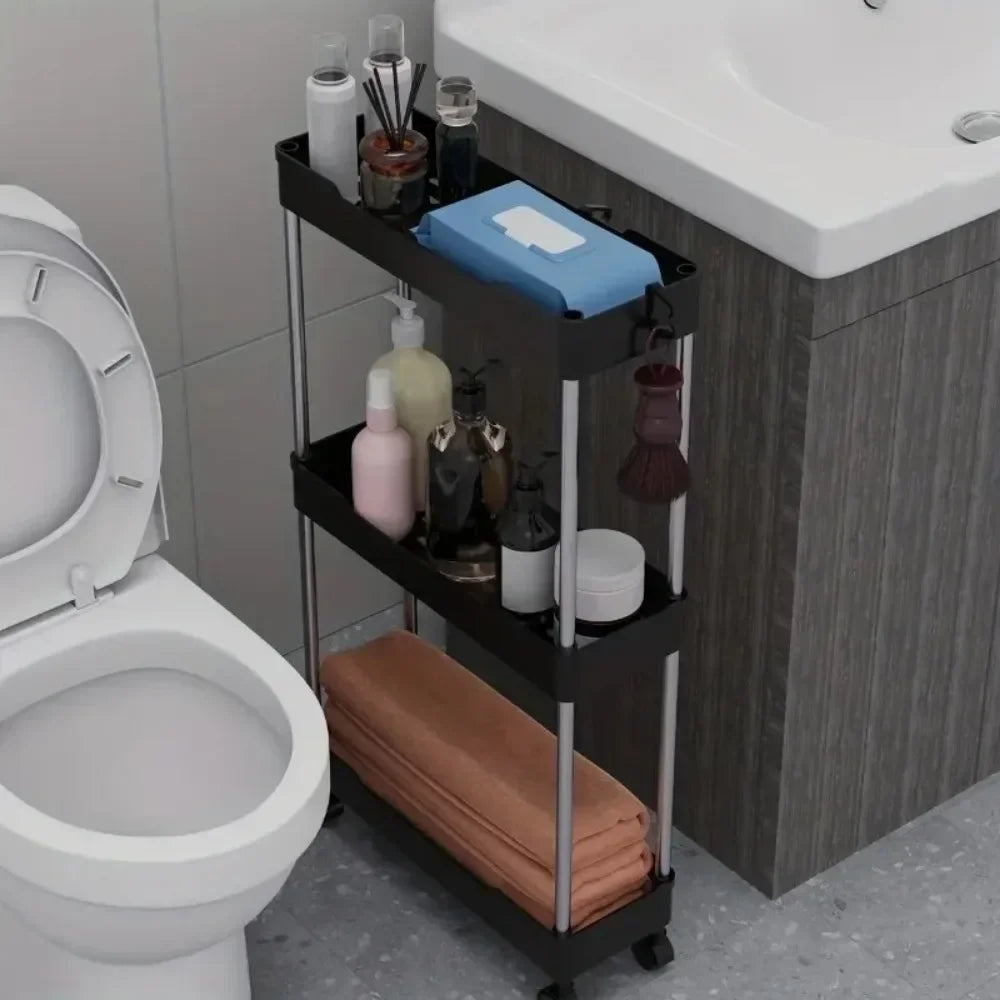 Ultra-Slim 4-Tier Rolling Storage Cart
