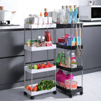 Ultra-Slim 4-Tier Rolling Storage Cart