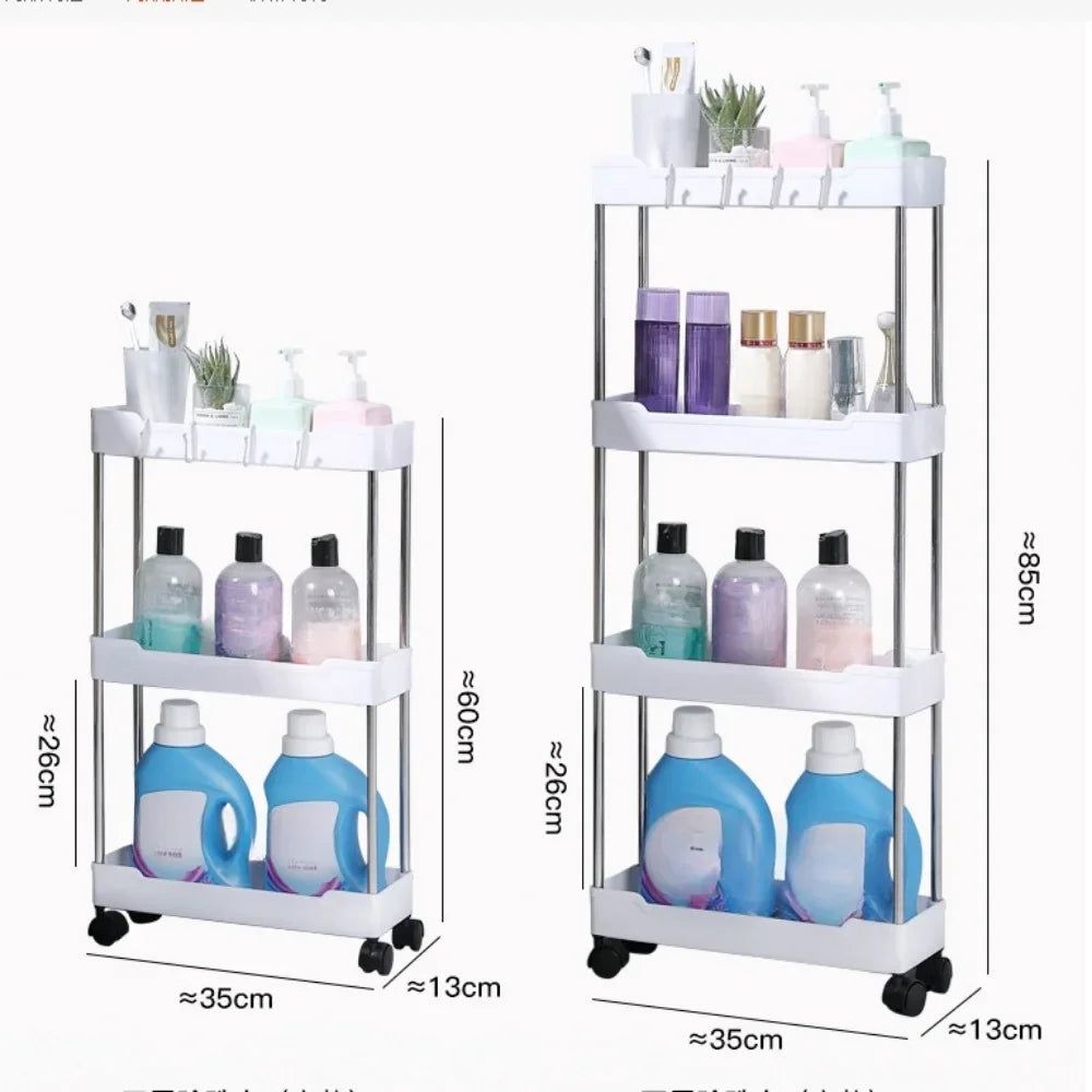 Ultra-Slim 4-Tier Rolling Storage Cart