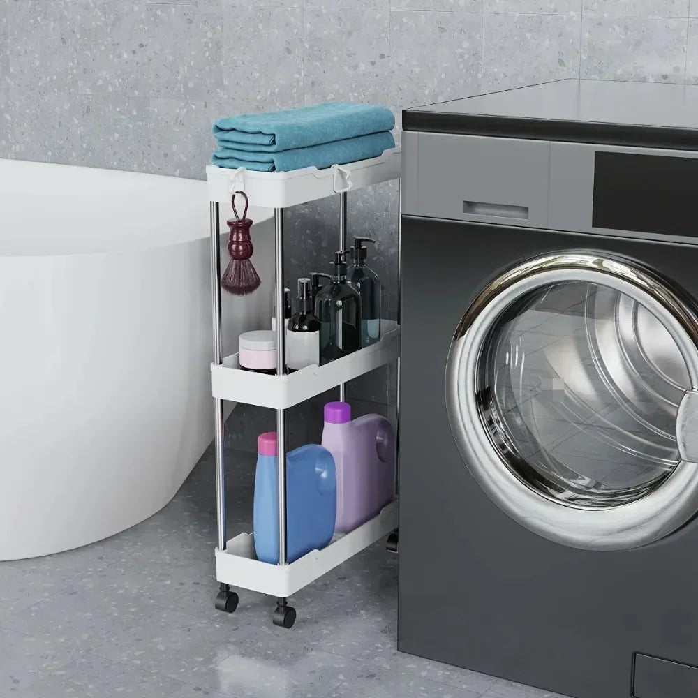 Ultra-Slim 4-Tier Rolling Storage Cart