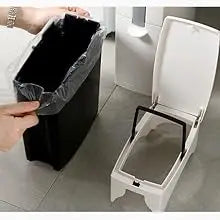 Ultra-Slim Odor-Control Bathroom Bin (4.4-Inch)