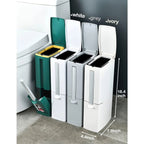 Ultra-Slim Odor-Control Bathroom Bin (4.4-Inch)