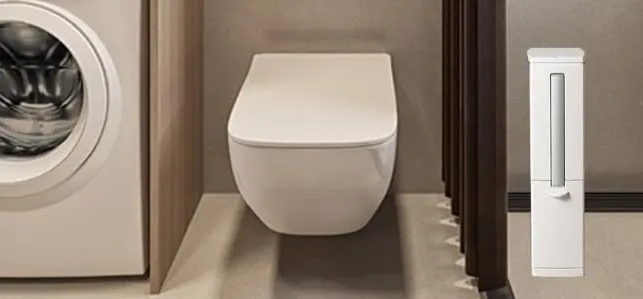Ultra-Slim Odor-Control Bathroom Bin (4.4-Inch)