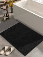 Ultra-Soft Chenille Microfiber Quick-Dry Bath Mat (Non-Slip Backing)