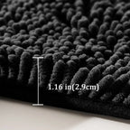 Ultra-Soft Chenille Microfiber Quick-Dry Bath Mat (Non-Slip Backing)