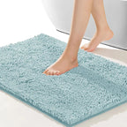 Ultra-Soft Chenille Microfiber Quick-Dry Bath Mat (Non-Slip Backing)