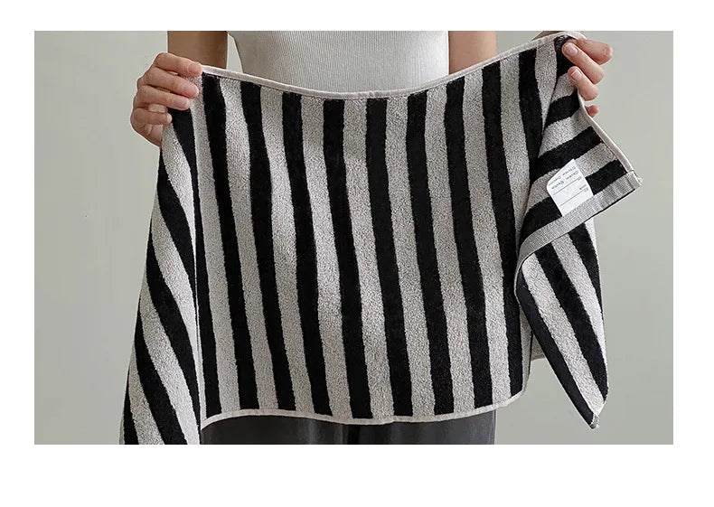 Ultra-Soft Combed Cotton Quick-Dry Towel (Striped)