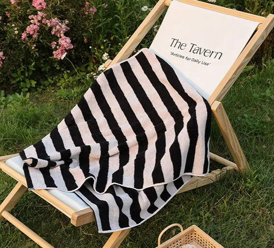 Ultra-Soft Combed Cotton Quick-Dry Towel (Striped)