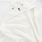 Ultra-Soft Coral Fleece Hooded Baby Towel (Machine Washable)