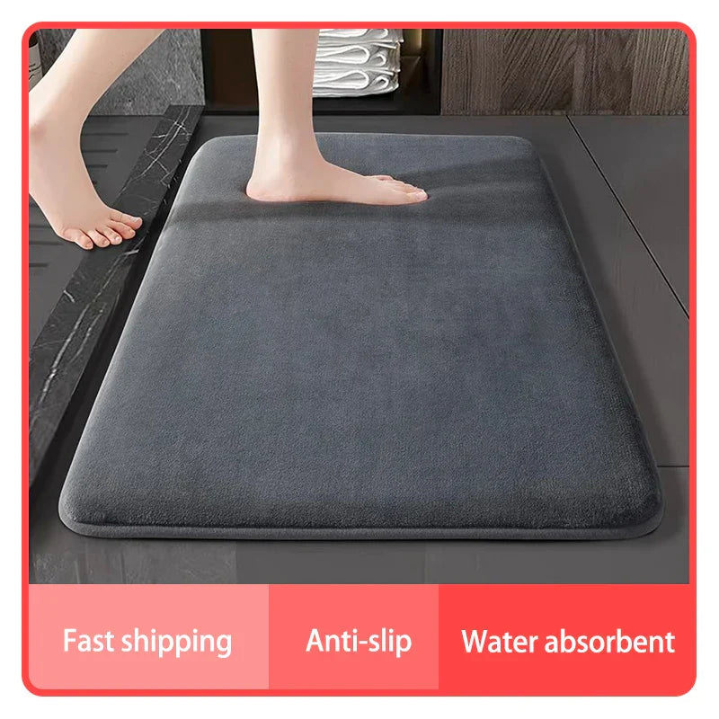 Ultra-Soft Coral Velvet Non-Slip Bath Mat