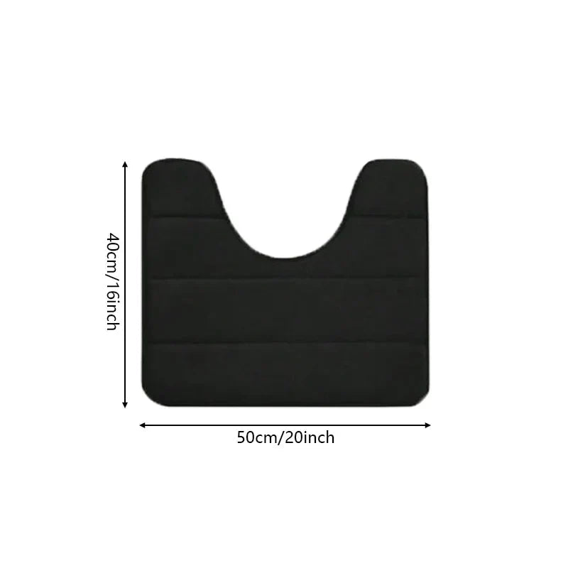 Ultra-Soft Microfiber Non-Slip U-Shaped Bath Rug