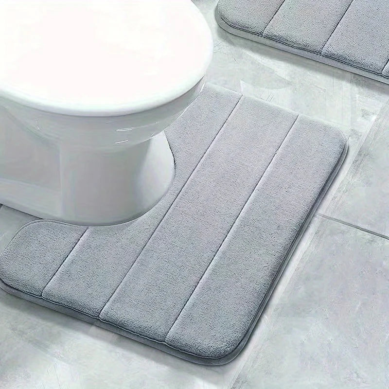 Ultra-Soft Microfiber Non-Slip U-Shaped Bath Rug