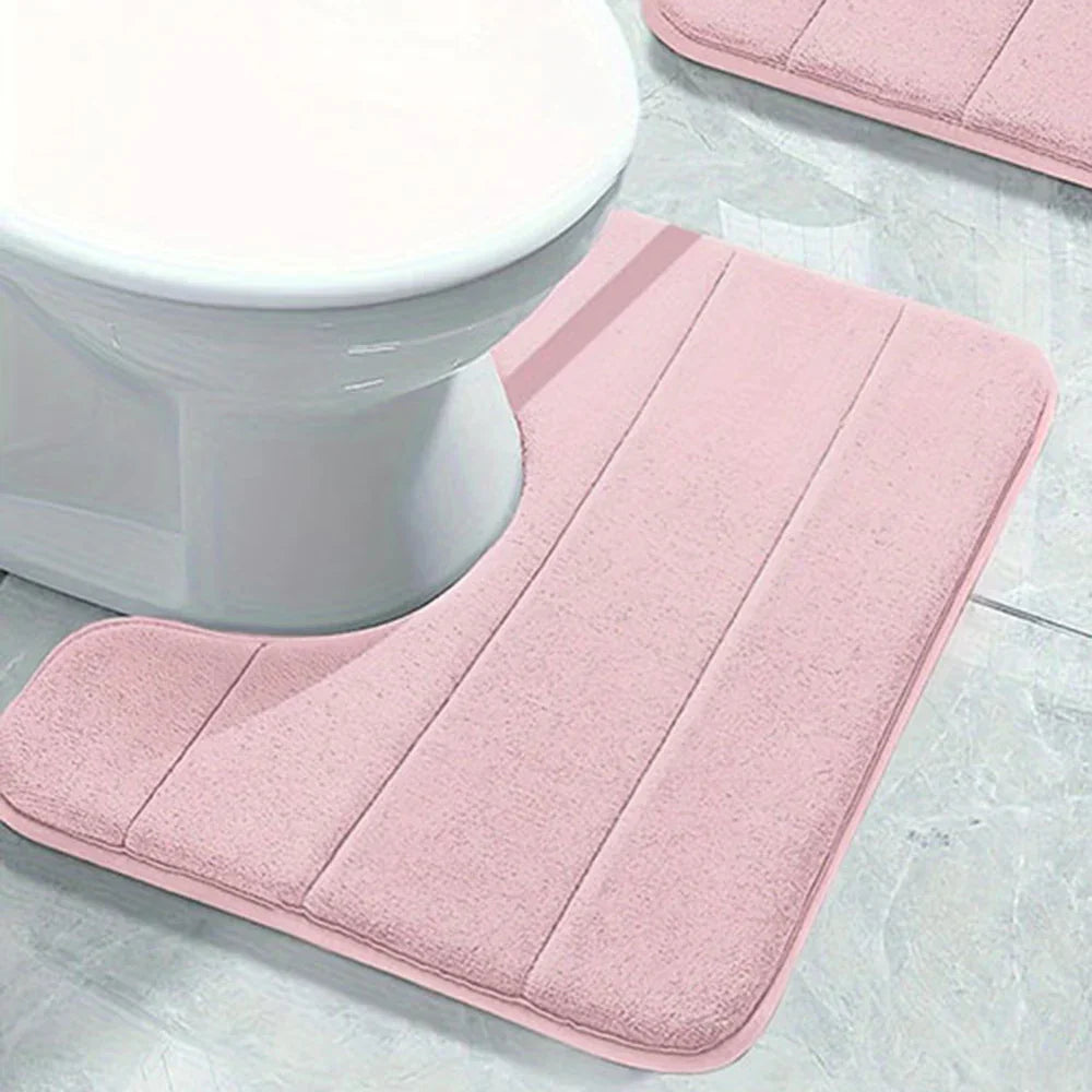 Ultra-Soft Microfiber Non-Slip U-Shaped Bath Rug