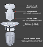 Universal 2-in-1 Pop-Up Drain Stopper (Built-In Hair Catcher)