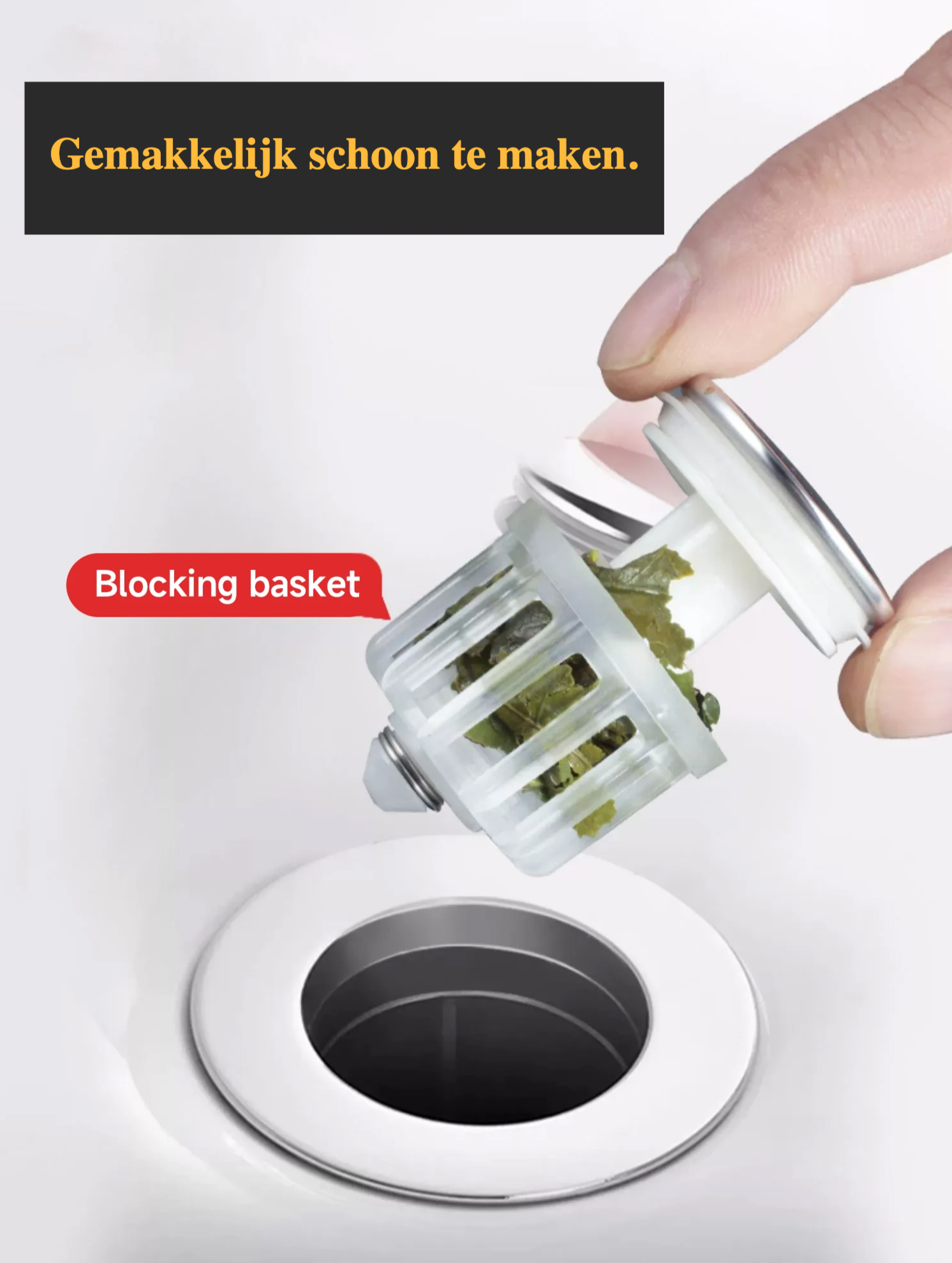 Universal 2-in-1 Pop-Up Drain Stopper (Built-In Hair Catcher)