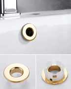 Universal Corrosion-Resistant Snap-In Sink Overflow Trim Cover