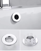 Universal Corrosion-Resistant Snap-In Sink Overflow Trim Cover