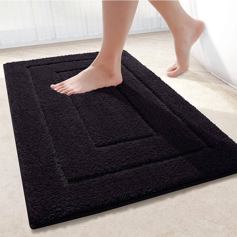 Velveteen Microfiber Quick-Dry Non-Slip Bath Mat