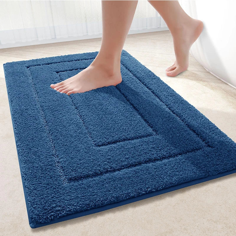 Velveteen Microfiber Quick-Dry Non-Slip Bath Mat