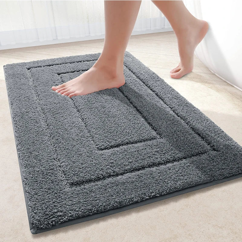 Velveteen Microfiber Quick-Dry Non-Slip Bath Mat