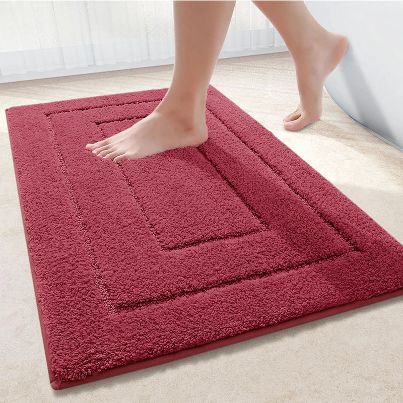 Velveteen Microfiber Quick-Dry Non-Slip Bath Mat