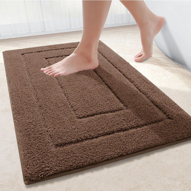 Velveteen Microfiber Quick-Dry Non-Slip Bath Mat