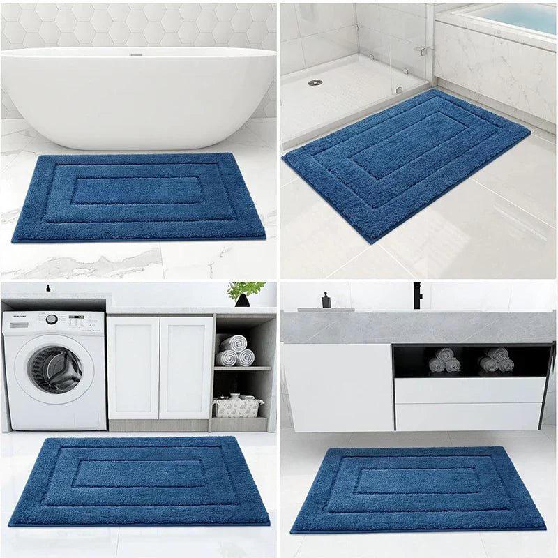 Velveteen Microfiber Quick-Dry Non-Slip Bath Mat