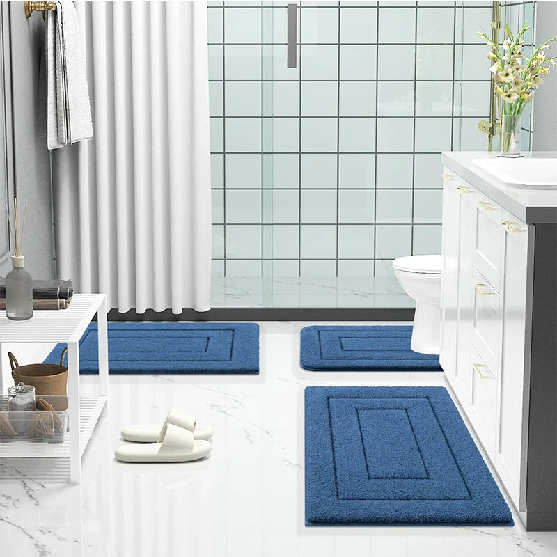Velveteen Microfiber Quick-Dry Non-Slip Bath Mat
