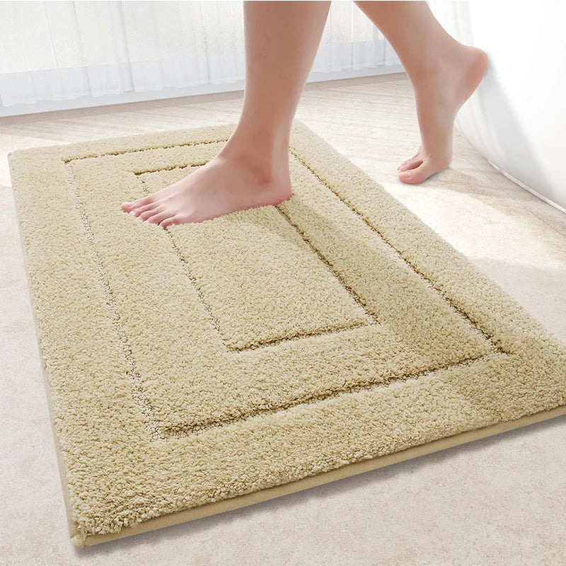 Velveteen Microfiber Quick-Dry Non-Slip Bath Mat