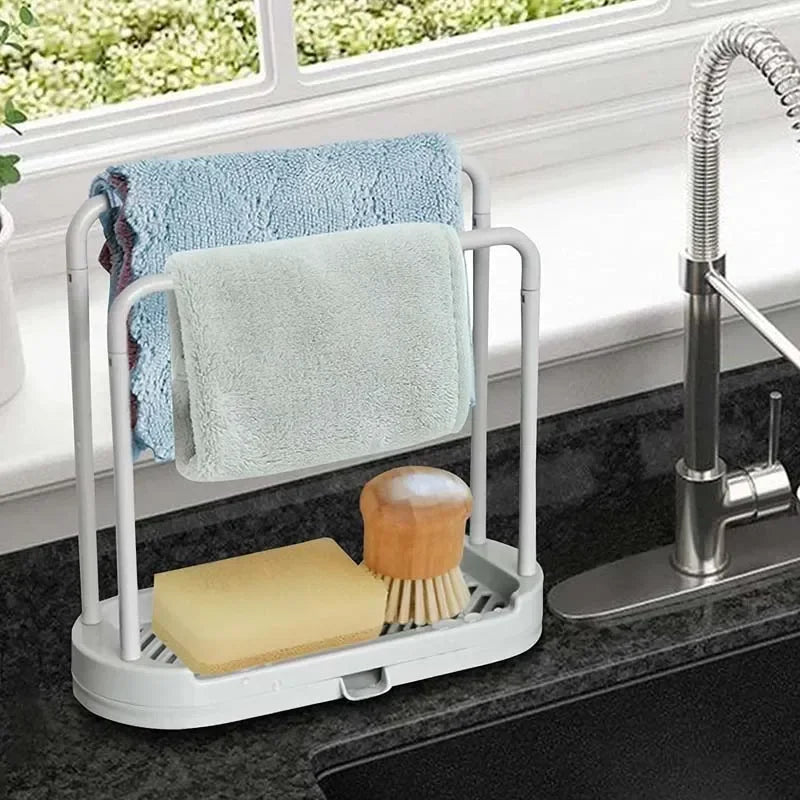 Ventilated Dual-Layer Clip-On Sponge & Cloth Holder
