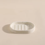 Wabi-Sabi Natural Stone Bathroom Accessory Set (Toothbrush Holder, Dispenser & Tray)